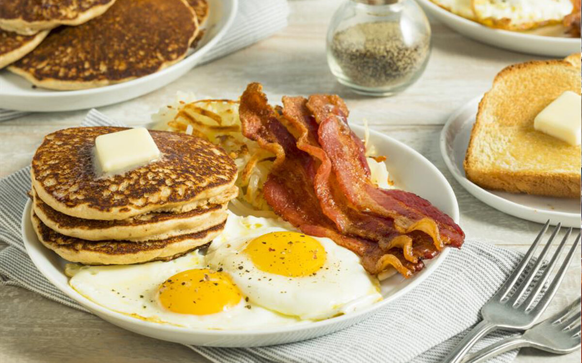 Моя жизнь в Штатах: Показываю читателям типичный завтрак местных американцев. Развеиваю киношные мифы о завтраке США